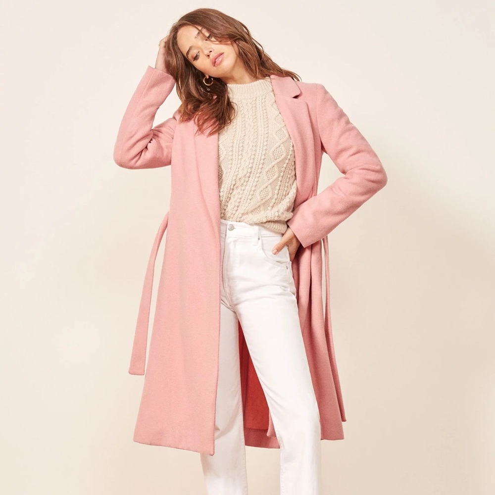 Reformation pink Warton Coat Medium